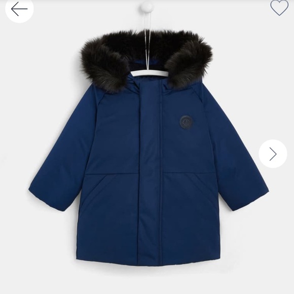 Jacadi Kids Down Jacket with faux fur hood kids 36